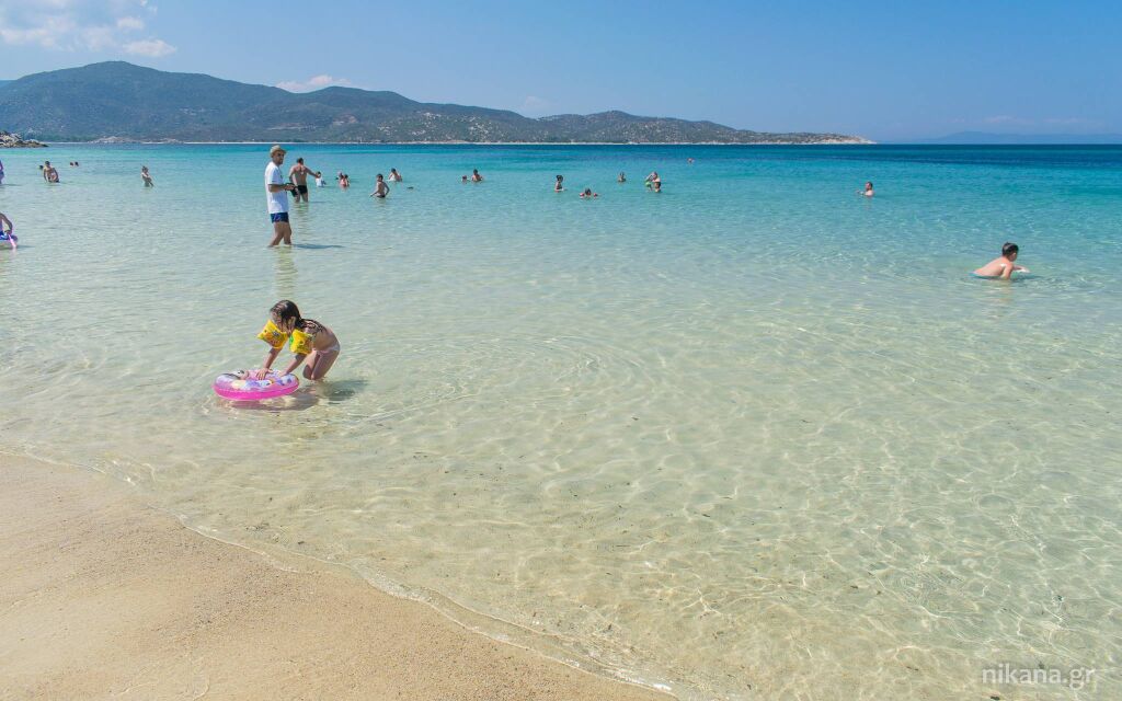 Klimataria plaža, Sykia, Sithonia mališani je obožavaju
