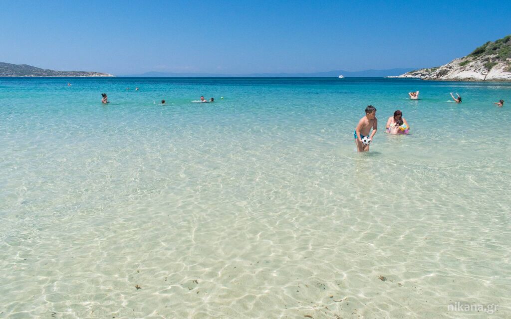 Klimataria plaža, Sykia, Sithonia dug plićak