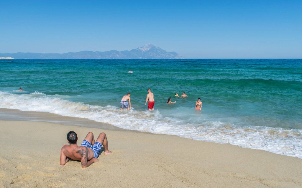 Sarti, Sithonia plaža nosioc plave zastavice