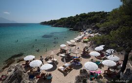 Agridia plaža, Sykia, Sithonia prva plaža u oblasti Sikije