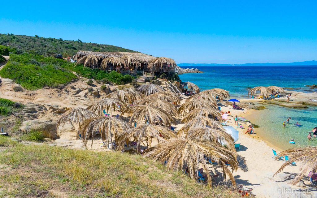 Tigania plaža, Sykia, Sithonia boho beach bar
