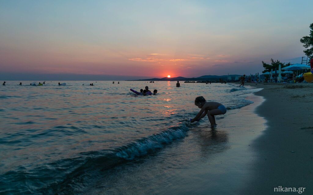 Gradska plaža u Nikitiju, Nikiti, Sithonia