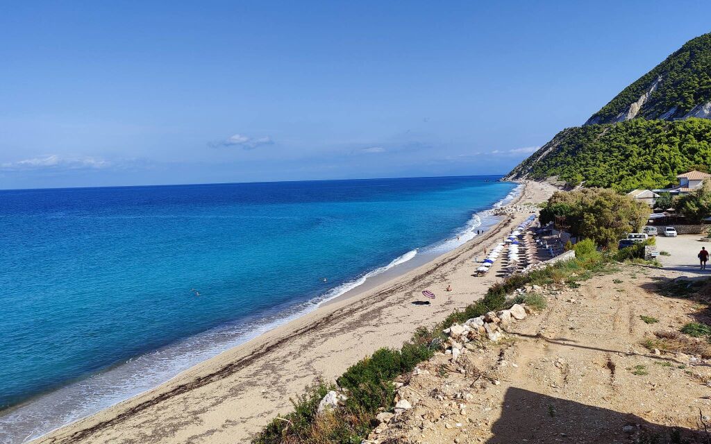 Pefkoulia plaža, Agios Nikitas, Lefkada