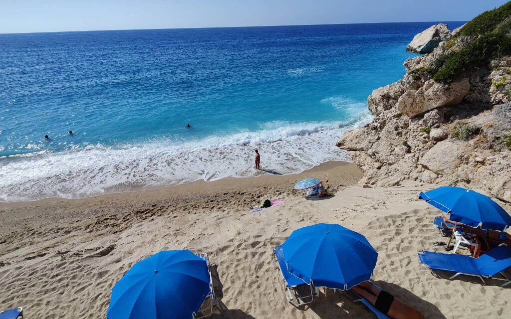 Kathisma plaža, Lefkada