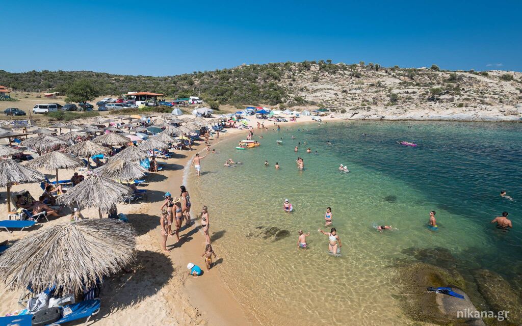 Plaže na jugu Sitonije i u okolini Sikije, Sykia, Sithonia Agridia plaža
