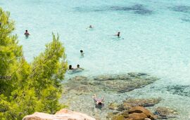 Plaže u okolini mesta Toroni, Toroni, Sithonia, Koviou plaža