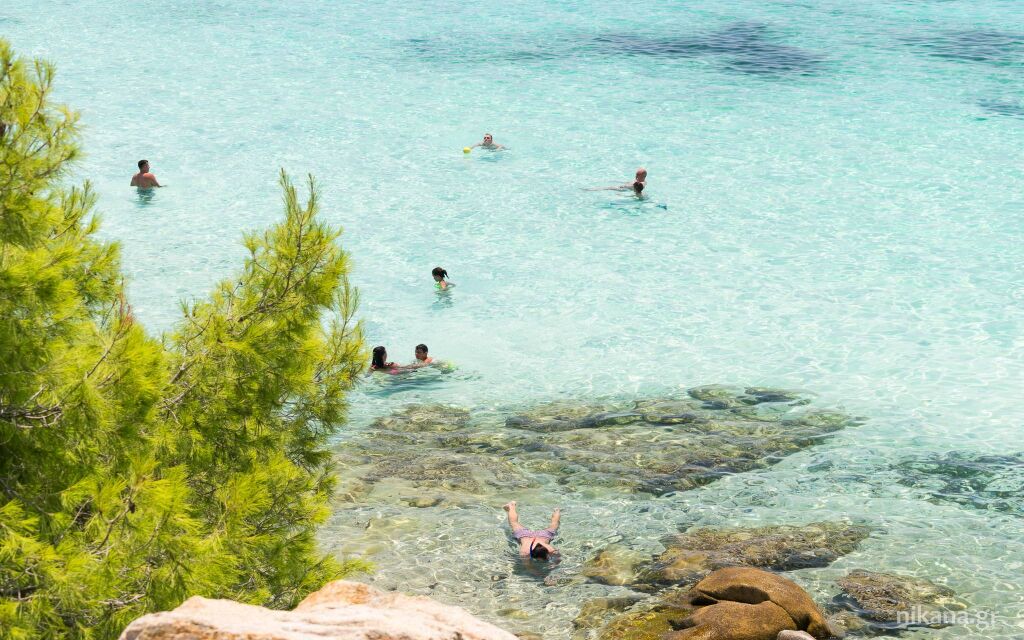 Plaže u okolini mesta Toroni, Toroni, Sithonia, Koviou plaža