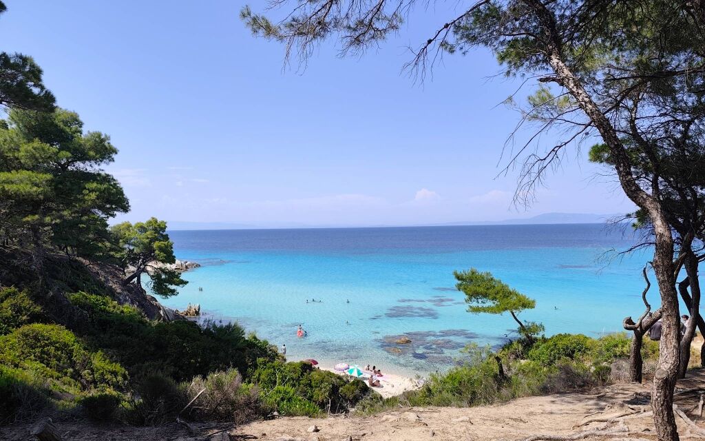 Mega Portokali plaža, Sarti, Sithonia