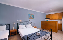 Ageri Pension, Potos, Thassos, 4 Bed Studio, Ground Floor, Garden View