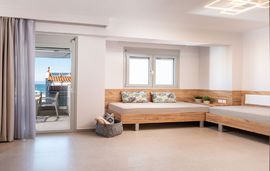 sarti premium studios and suites sarti sithonia 4 bed family suite attic side sea view 2