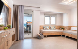 sarti premium studios and suites sarti sithonia 4 bed family suite attic side sea view 3
