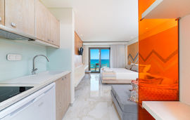 Reverie Suites, Limenaria, Thassos, 3 Bed Studio, Deluxe, Sea View - First Building