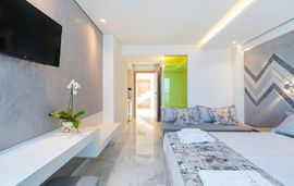 Reverie Suites, Limenaria, Thassos, 3 Bed Studio, Deluxe, Sea View - First Building