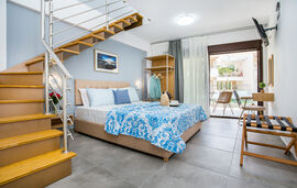 Ermioni Elegance Hotel, Trypiti, Thassos, 4 Bed Studio, Two-level, No.8