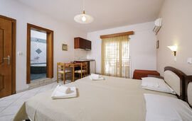 Theasis Studios, Golden Beach, Thassos, 3 Bed Studio, Mountain View