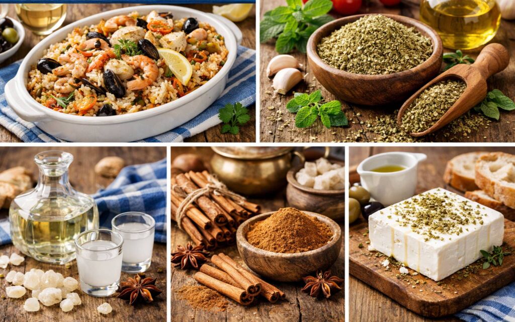 začini koji daju poseban ukus i toplinu grčkim jelima