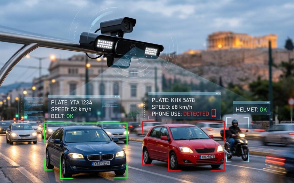 gde se nalaze AI kamere u Grčkoj  i koje prekršaje beleže