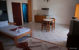 Halkias Studios, Limenaria, Thassos, 4 Bed Studio, No.8