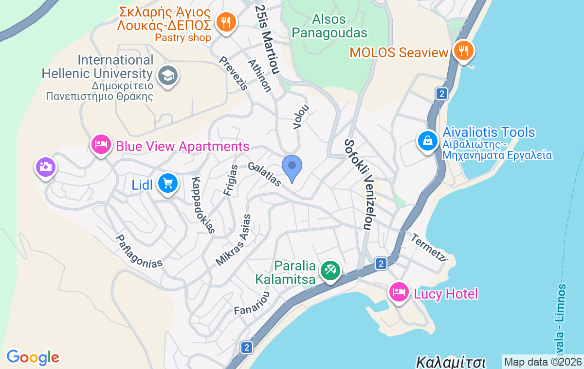 Accommodation location map